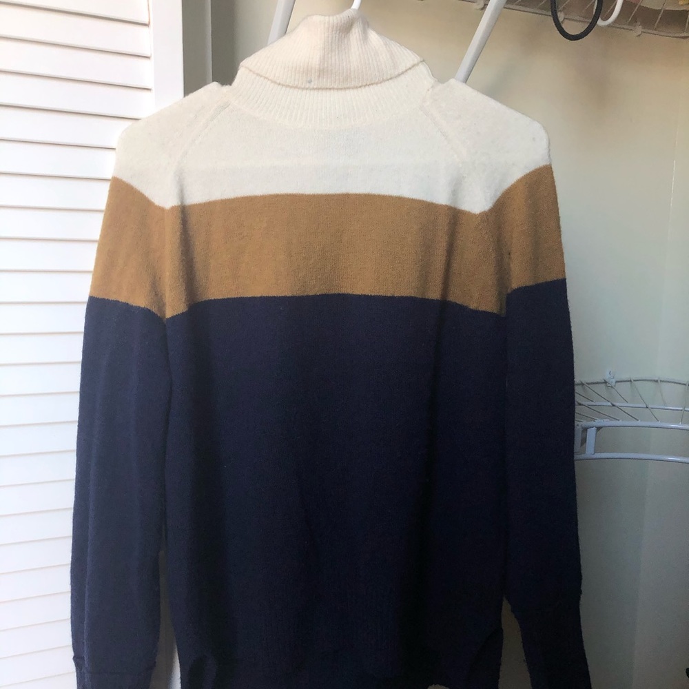 JCREW Wool Colorblock Sweater